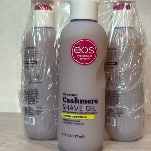 EOS Cashmere Shave Oil Vanilla Cashmere 6 oz Set of 3 NEW Sealed